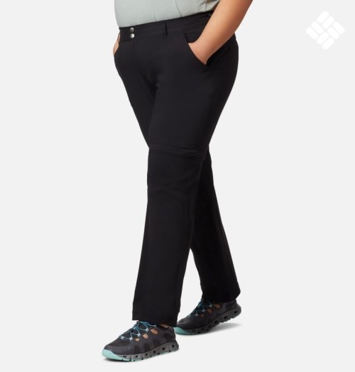 Columbia Saturday Trail II Convertible Bukse Dame Svarte | Plus Size 06378D